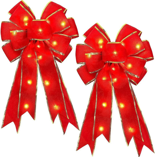 2pc Festive LED Bows