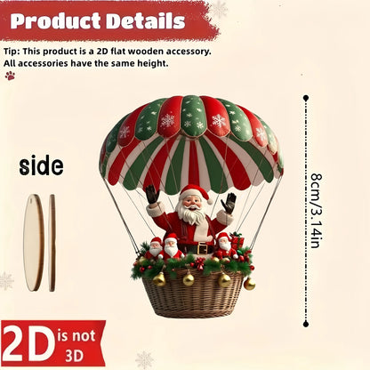 10pc Santa Ornaments